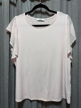 Suzy Women's Light Pink Ruffle Sleeve Top